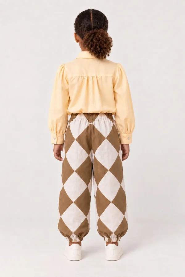 SOLEIL — Chemise enfant à dos froncé, vue de dos