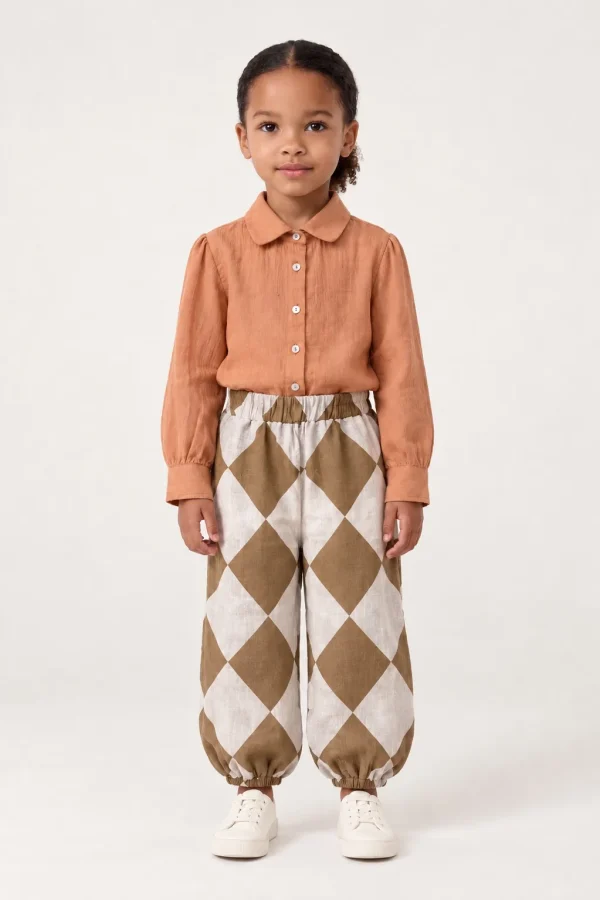PÊCHE — Chemise enfant en gaze de coton, vue de face