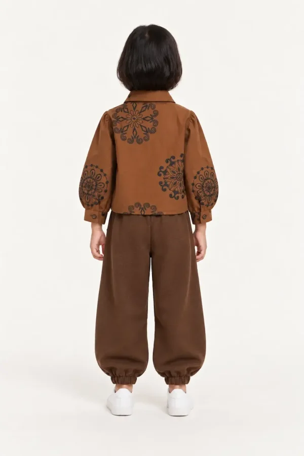 FLORA — Chemise enfant brodée, vue de dos