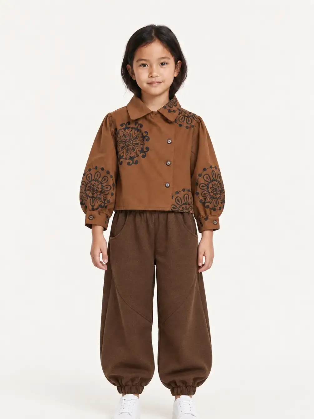 TERRE — Pantalon ballon enfant en cachemire, vue de face
