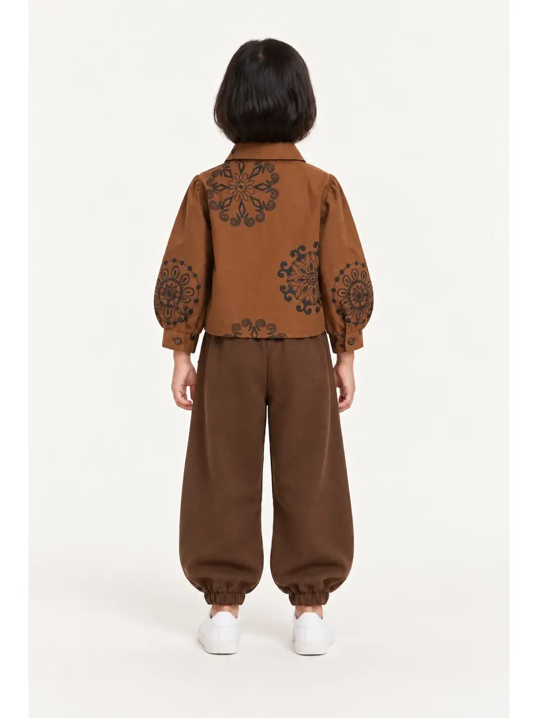 TERRE — Pantalon ballon enfant en cachemire, vue de dos