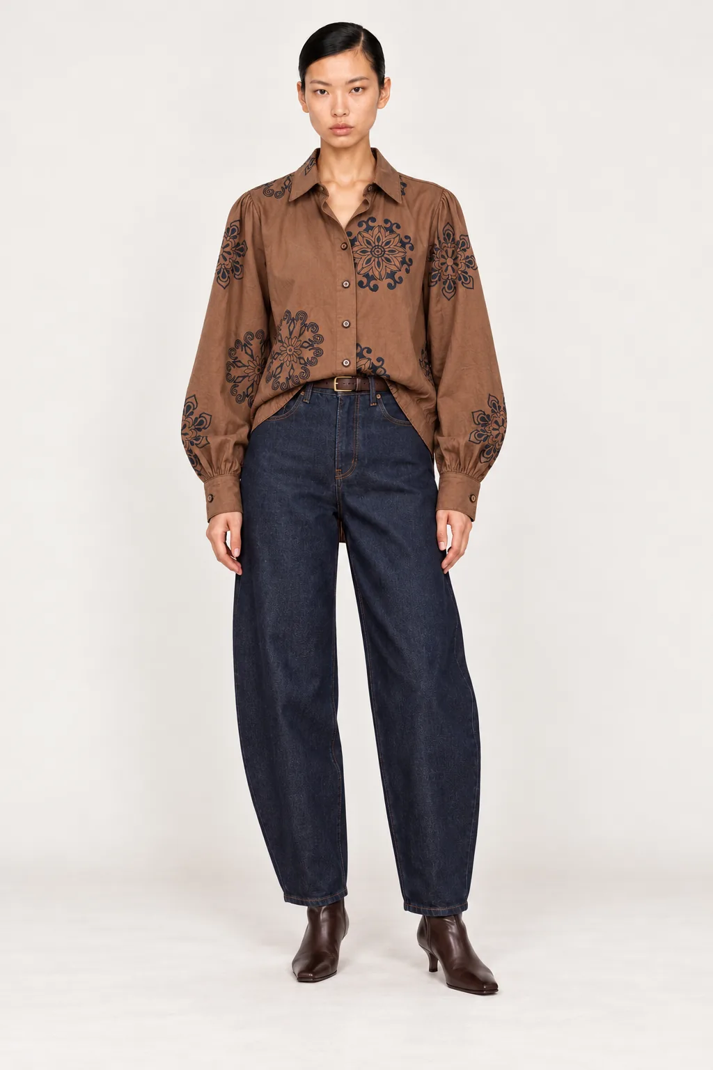 FLORA — Chemise en coton à motifs floraux, tenue complète