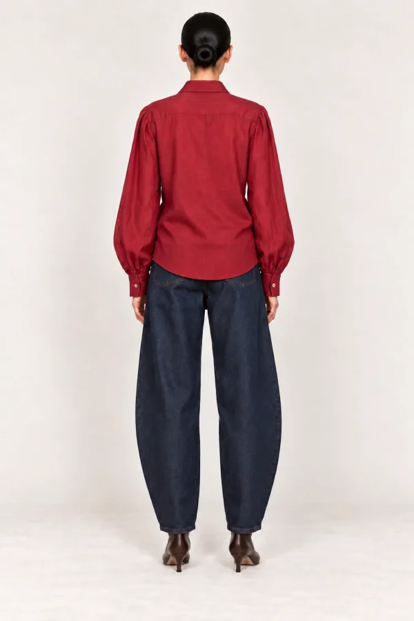GRENAT — Chemise en coton à manches bouffantes, vue de dos GRENAT — Chemise en coton à manches bouffantes, vue de dos