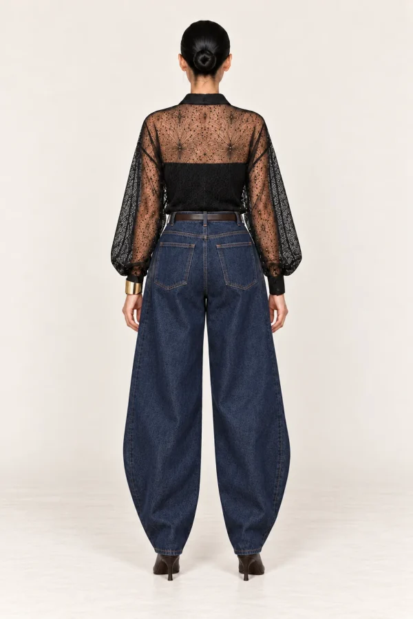 NOCTURNE — Chemise oversize en dentelle, vue de dos