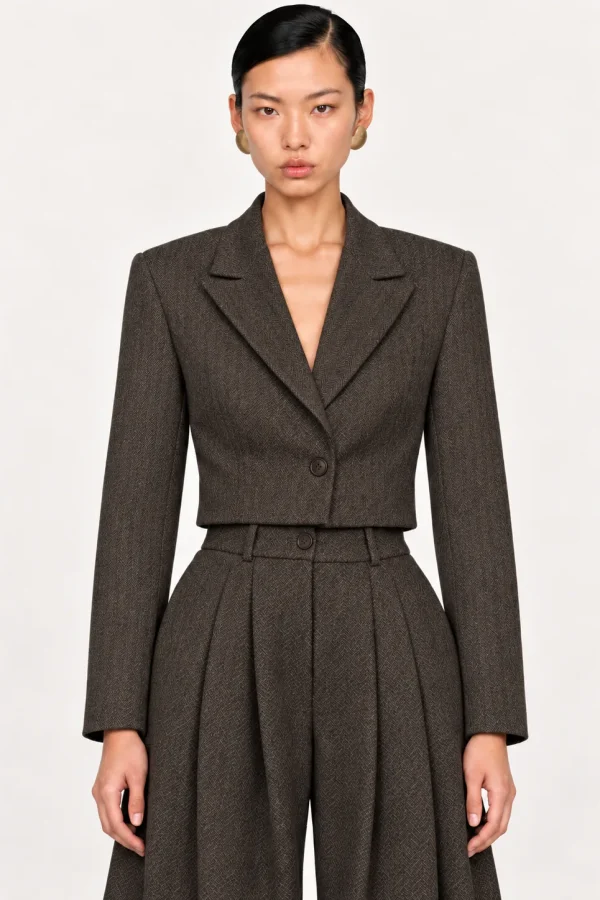 SILLAGE — Veste courte à col tailleur, détail
